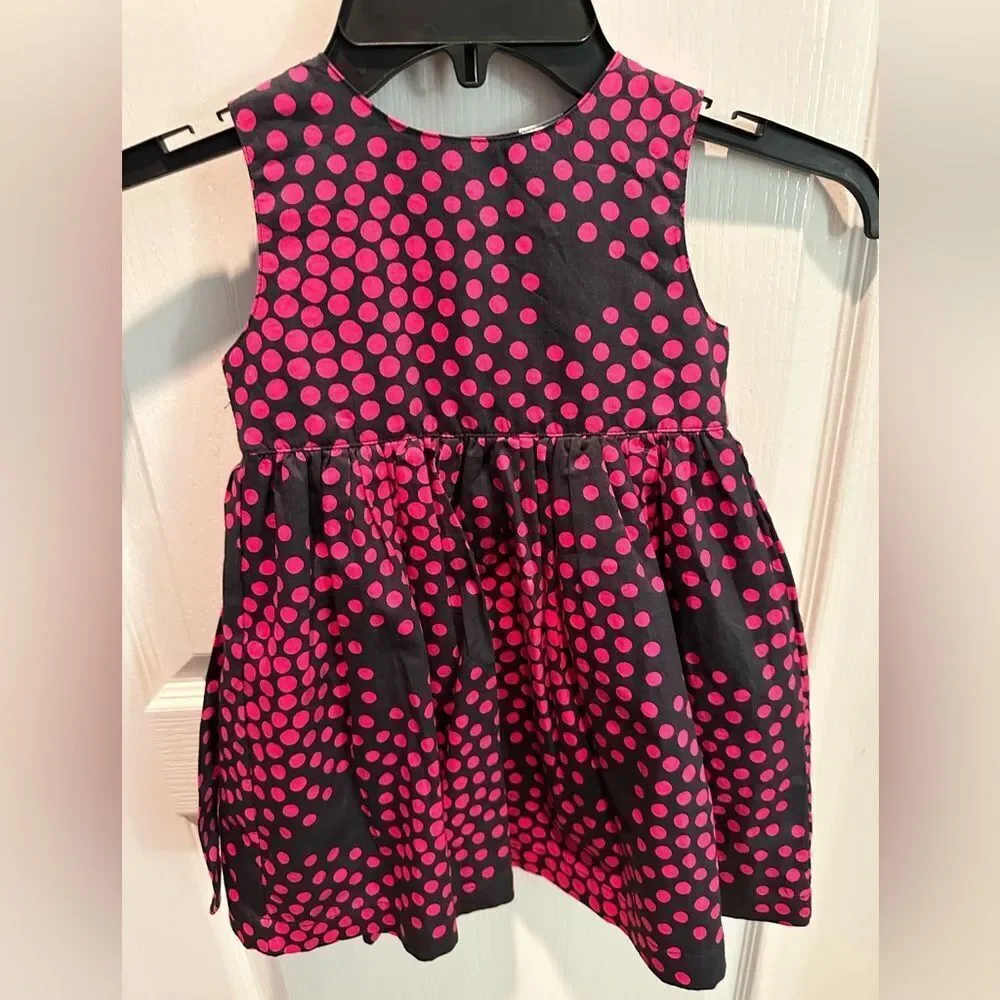 Girls Carters 24 month dress pink polka dots